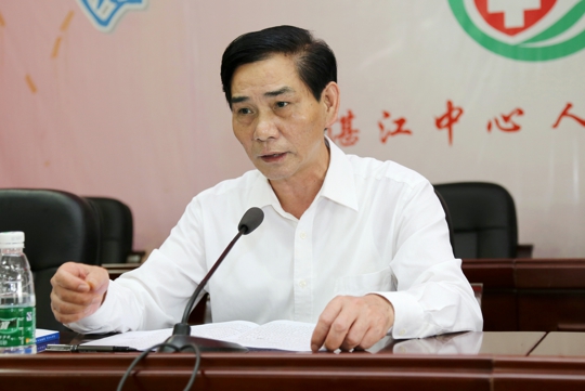 院长、党委副书记蔡玉桂在会上作了强调发言